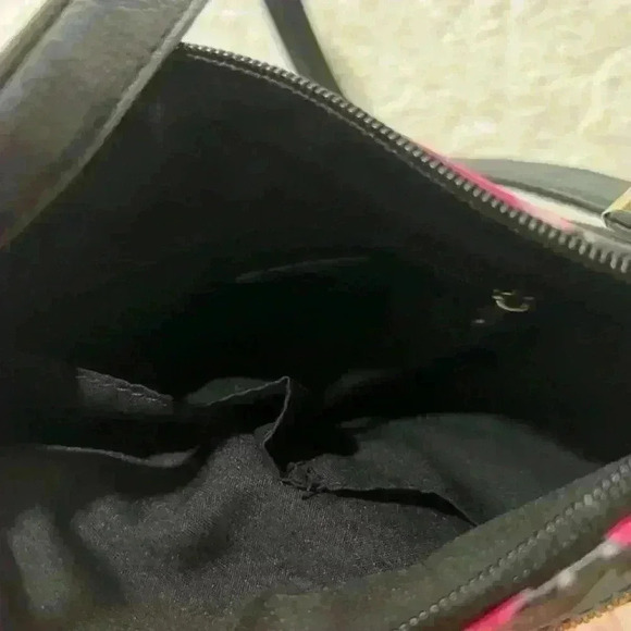 APT. 9 Women's Floral‎ Crossbody Handbag Triple Front Zip Pckts Faux Leather - Picture 4 of 5